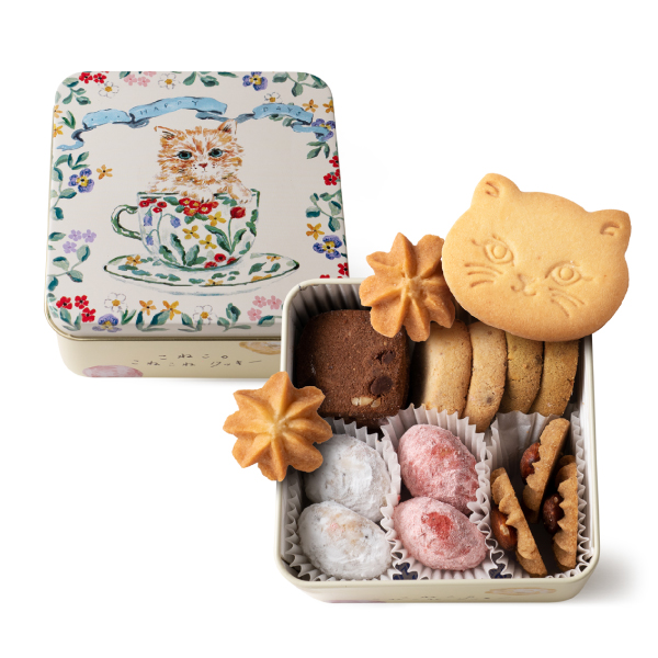 【DADACA】こねこのこねこねクッキー缶