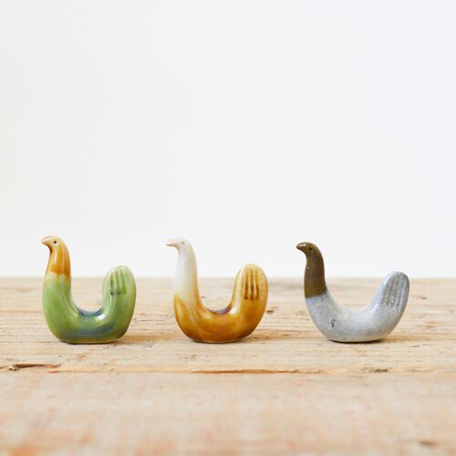 【AOBA POTTERY】 箸置き 鳥