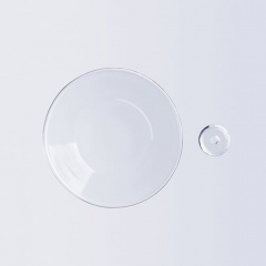 【AO】 吹きガラス香皿＆ハンドメイドビーズの香立て(クリア×クリア)