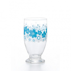 グラス｜【アデリアレトロ】 台付き 花の輪 【日本製】