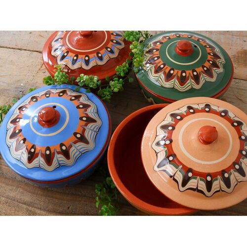 【Troyan Pottery】 Tradtional Series ギュベヂ 蓋付き鍋 No.280