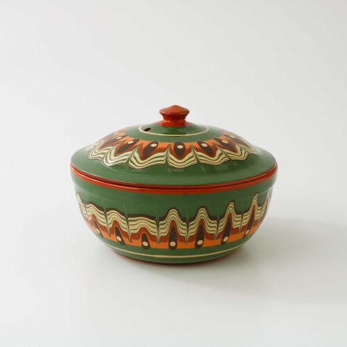 【Troyan Pottery】 Tradtional Series ギュベヂ 蓋付き鍋 No.280
