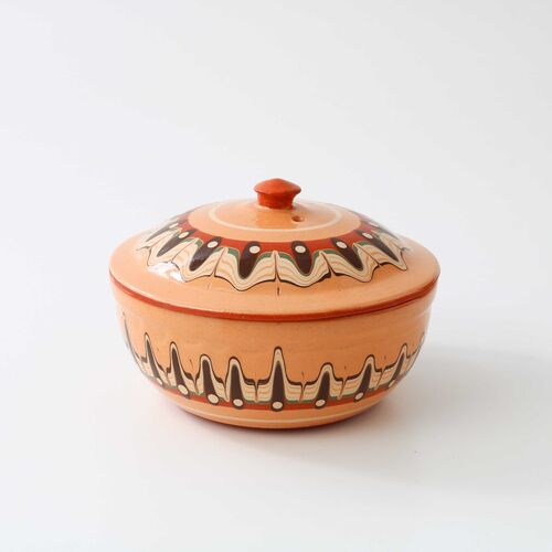【Troyan Pottery】 Tradtional Series ギュベヂ 蓋付き鍋 No.280