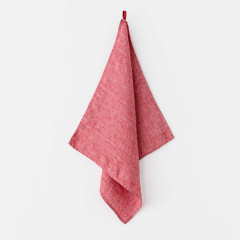 【Lino e Lina】 キッチンクロス リトアニアリネン マノン K403 カメリア(レッド)