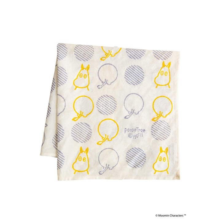 【People Tree】 ハンカチ MOOMIN ムーミン ブロックプリントハンカチ
