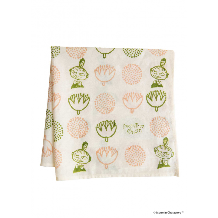 【People Tree】 ハンカチ MOOMIN ムーミン ブロックプリントハンカチ