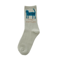 Kusetsuyo くせ強2Pソックス f ネコ(GY×BE)