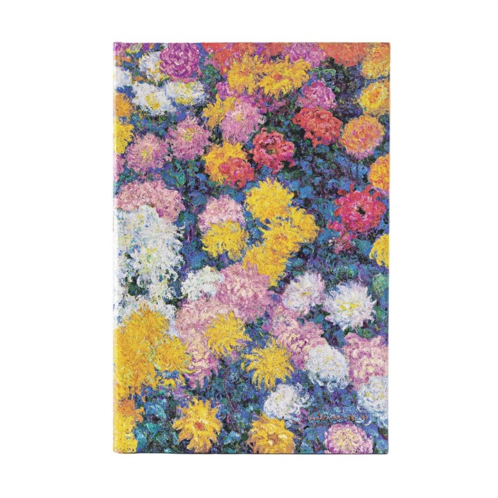 【paperblanks】ハードカバーノートミディ モネ菊の花