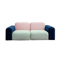 【MOYO】Color Block 3PSofa(ネイビー)