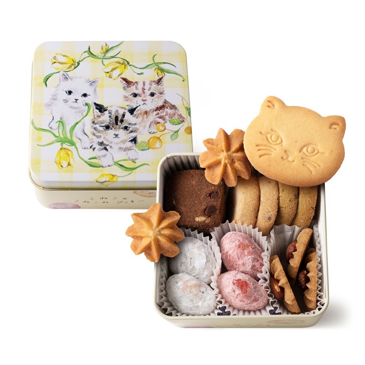 【DADACA】こねこのこねこねクッキー缶mini Friends