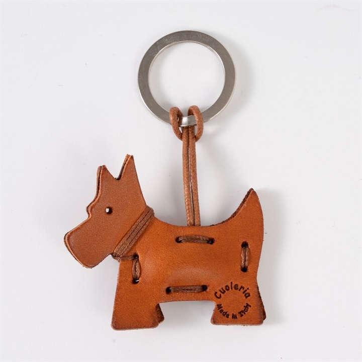 【La Cuoieria】ジェニュインレザーキーホルダー SCOTTISH DOG