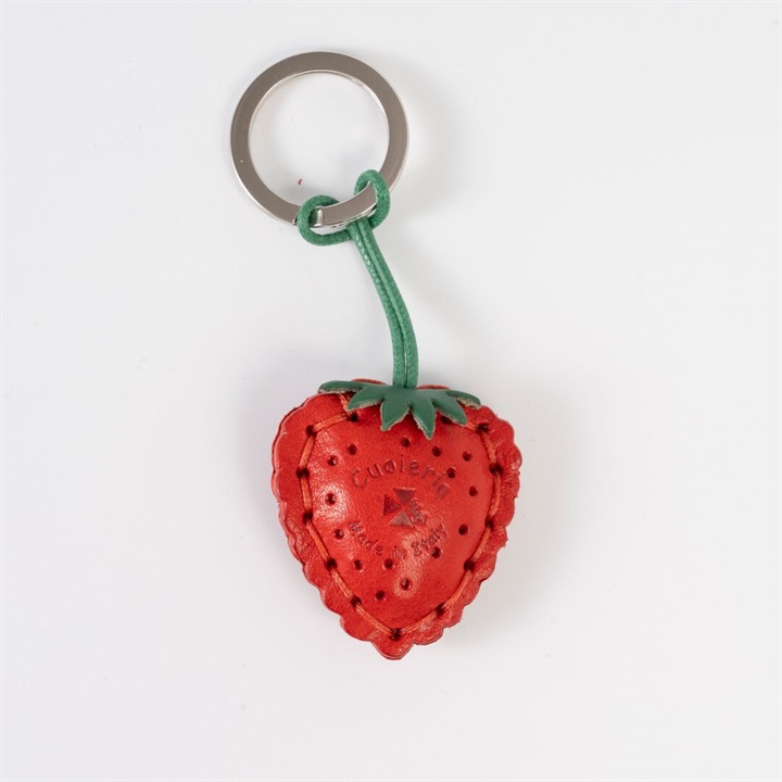 【La Cuoieria】ジェニュインレザーキーホルダー STRAWBERRY