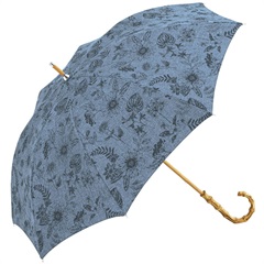 【because】Botanical Print 晴雨兼用 長傘(ネイビー)