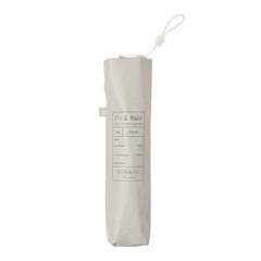 【SORANI.】nifty colors ソラニ遮光カーボン軽量ミニ50晴雨兼用折り畳み傘(Beige)