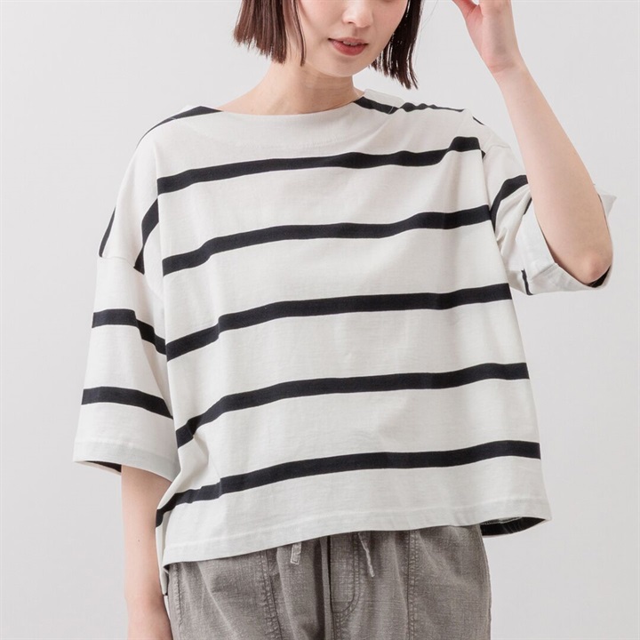 【M.M.O】クルーネックビッグTワイドボーダー