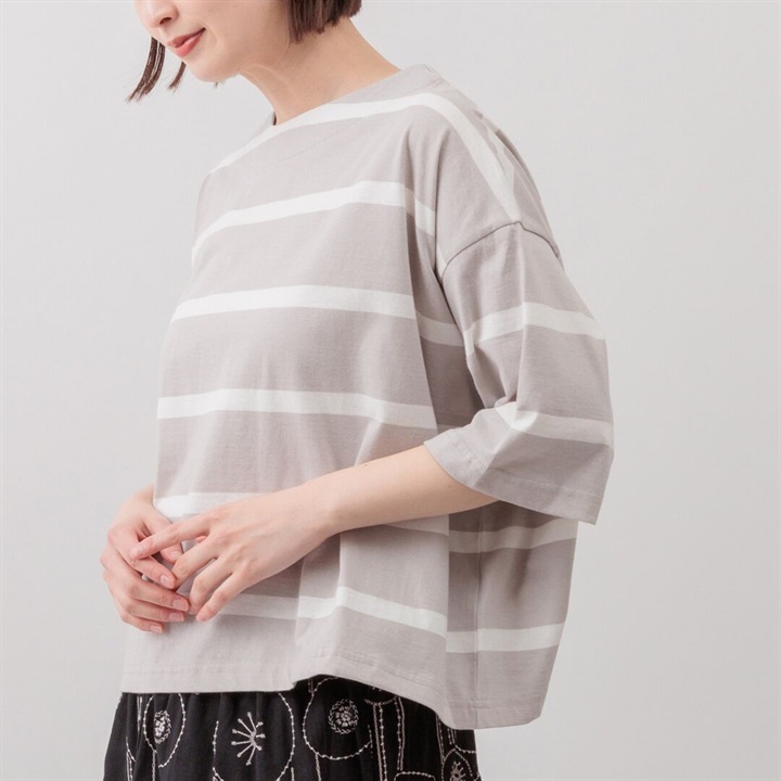 【M.M.O】クルーネックビッグTワイドボーダー