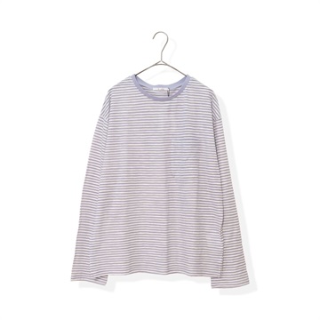 【le colis】シアーボーダー天竺長袖Tシャツ