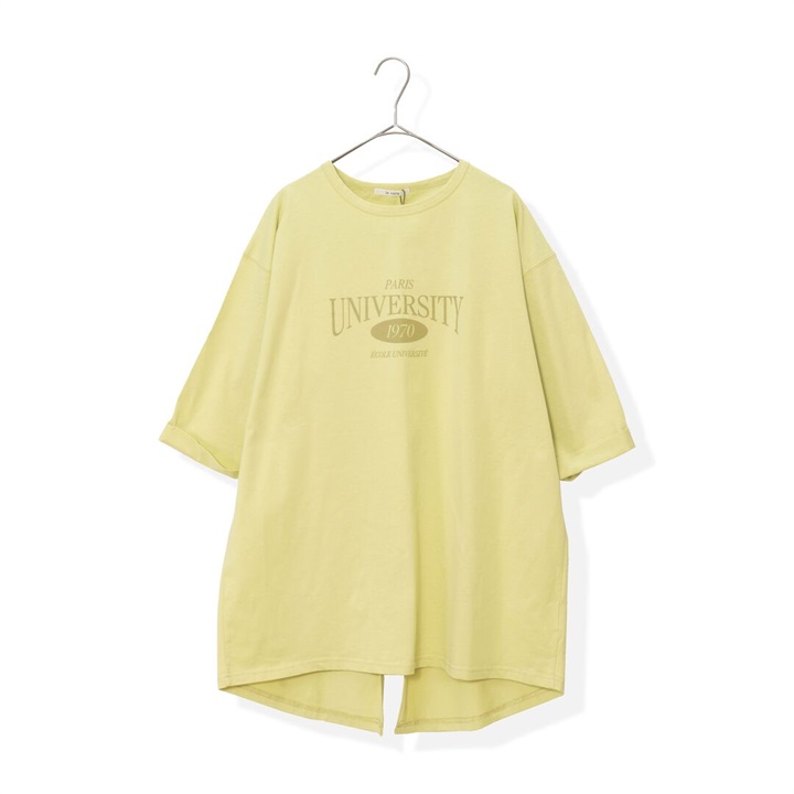 【le colis】ロゴ＆刺繍バックスリットTシャツ