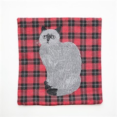 【松尾ミユキ】Cushion cover check back(Leo)