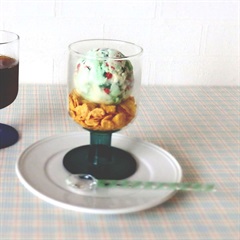 ボトムハーフカラーゴブレット 280cc(グリーン)