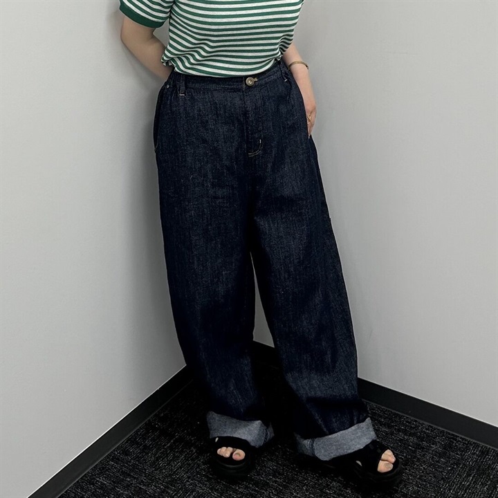 【ista-ire】6.5ozワイドデニムパンツ