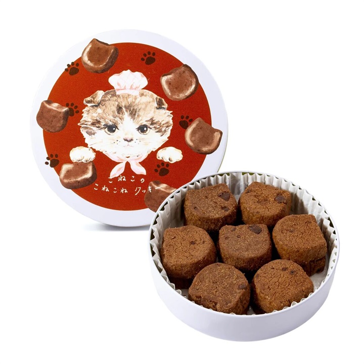 【DADACA】こねこのこねこねクッキー チョコレート 丸缶