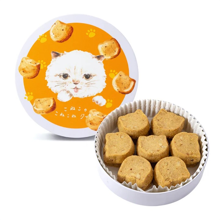 【DADACA】こねこのこねこねクッキー 黒糖くるみ 丸缶