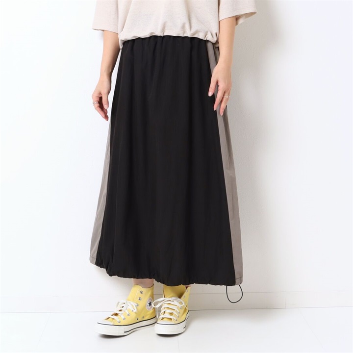 【le colis】裾ドロストサイドパネルスカート