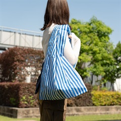 【BAGGU】STANDARD BAGGU ペイントストライプ(ブルーペイントストライプ)