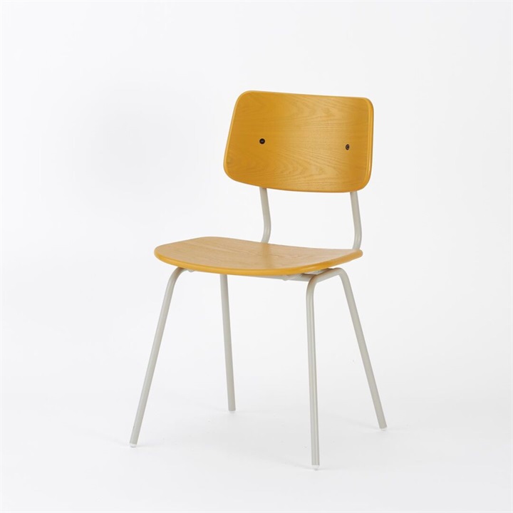 【ENEN】KUUM Chair shikaku - Gray White Steel Frame/Color Back