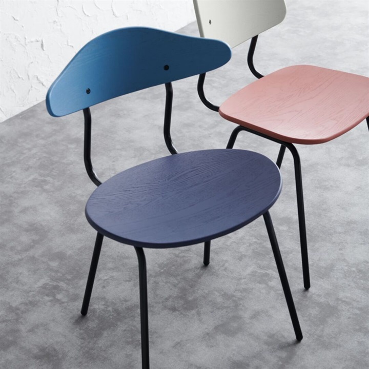 【ENEN】KUUM Chair kinoco - Blue x Violet x Black Steel Frame