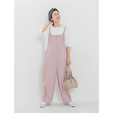 【：YURK Geniet van】ラフリネンバルーンサロペット