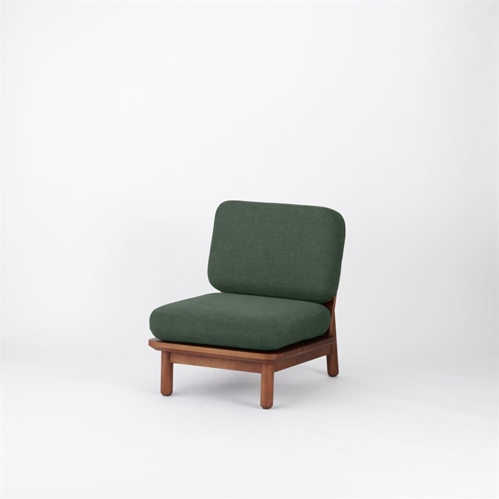 【ENEN】KUUM Sofa 1 seater - Wooden Frame/Brown - 座面硬さ：やや硬め