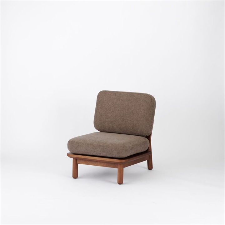 【ENEN】KUUM Sofa 1 seater - Wooden Frame/Brown - 座面硬さ：やや柔らかめ