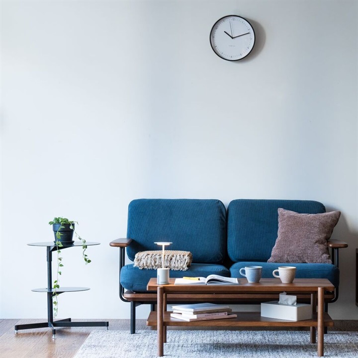 【ENEN】KUUM Sofa 2 seater Double arm - Steel Frame/Brown - 座面硬さ：やや硬め