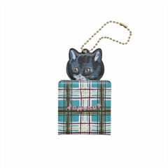 【Nathalie Lete】Key Chain mirror Cat 51123(Black cat)