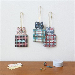 【Nathalie Lete】Key Chain mirror Cat 51123