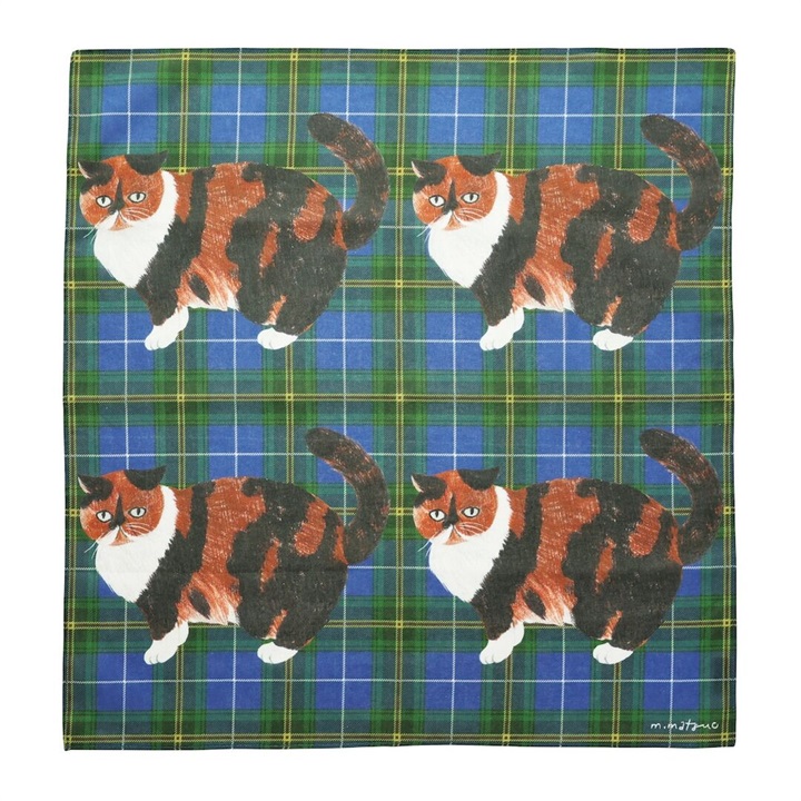 【松尾ミユキ】Handkerchief cat check back 11117