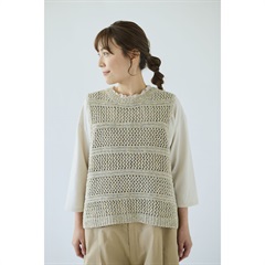 【Cloudnine】MIXテープヤーンニットベスト(03BEIGE)