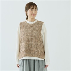 【Cloudnine】MIXテープヤーンニットベスト