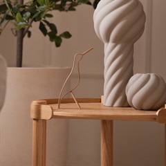 【Cooee Design】Woody Bird High オブジェ 18cm(Oak)