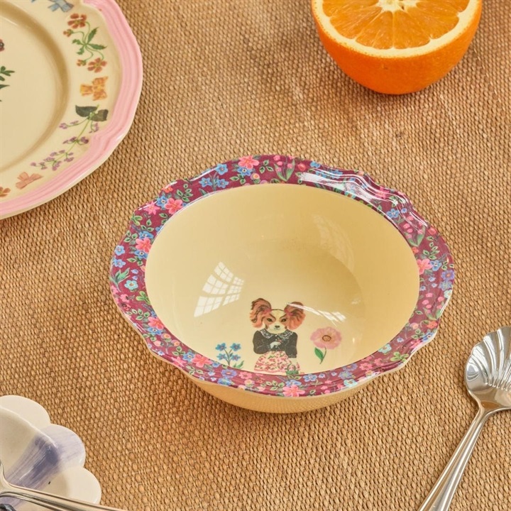 【rice】Nathalie Lete Melamine Vintage Bowl 14cm