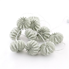 【shesay】パンプキンLEDペーパーライト 1.5m(GN)