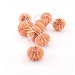 【shesay】パンプキンLEDペーパーライト 1.5m(OR)