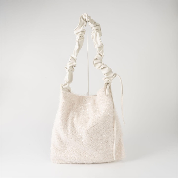 【MID GIRL APPLIY】フェイクファードロストハンドルバッグ