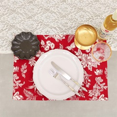 ノーブル ランチョンマット 麻混(レッド)