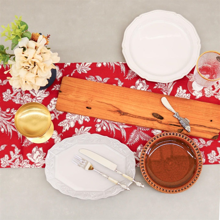 ノーブル テーブルランナー 麻混