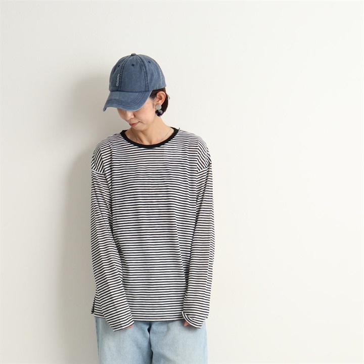 【le colis】シアーボーダー長袖Tシャツ