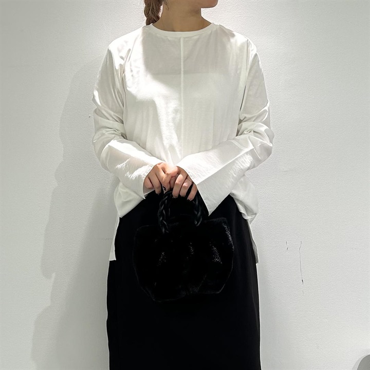 【hunch】50sコンパクトスムース カフスデザイン長袖Tシャツ