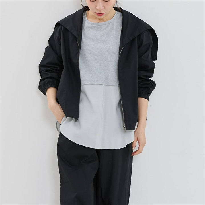 【YURK Geniet van】綿麻ZIPフードジャケット